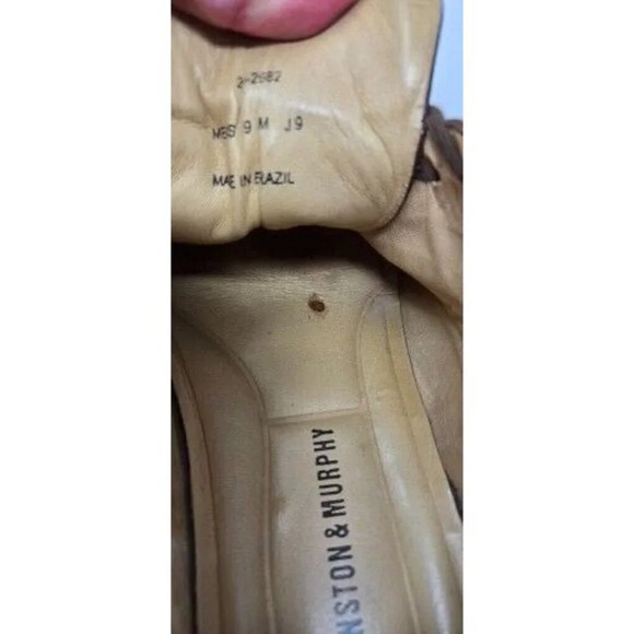 Johnson & Murphy Men's Leather Lace Up Sheepskin Brown size 9 - Picture 14 of 14